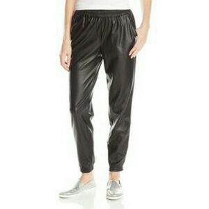 Kenneth Cole Pull On Faux Leather Jogger Pants Size L